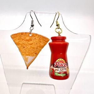 Chips & Salsa Earrings - Party Earrings - Football Earrings - Picante Nachos